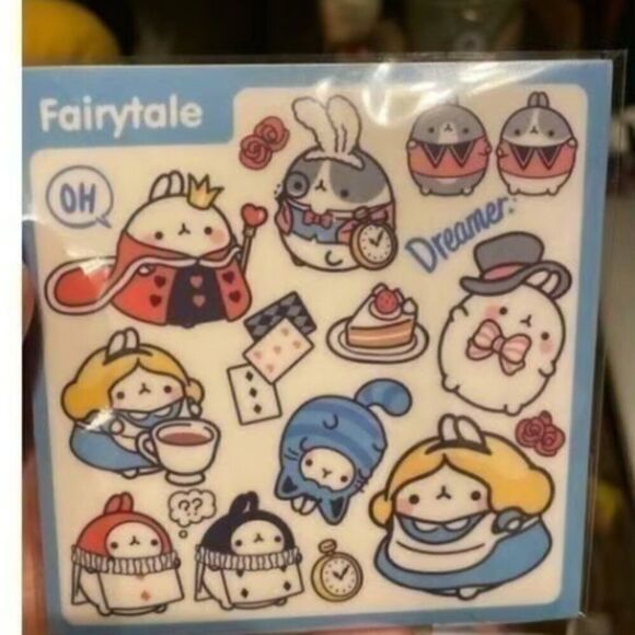 NWT Molang Alice in Wonderland Cosplay 3D Notebook & Sticker Bundle - Picture 5 of 6